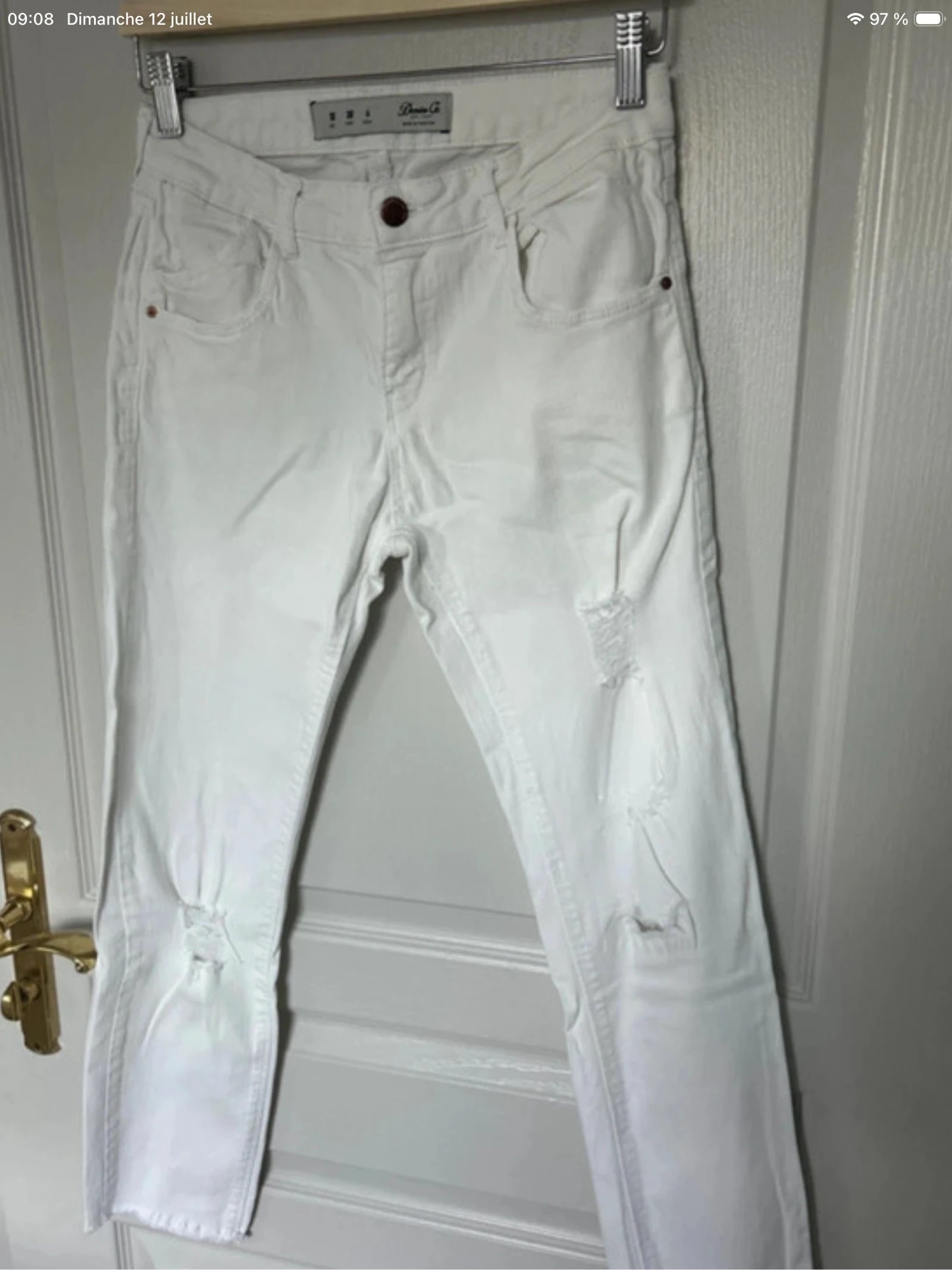 Jeans blanc agujereado de origen Denim Co.💕💕 – photo 2